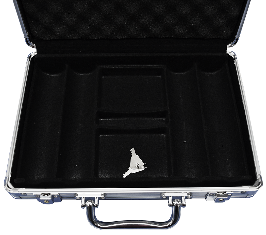 200 Aluminum Chip Case with Clear Acrylic Lid