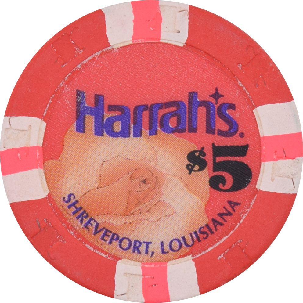 Harrah's Casino Shreveport Louisiana $5 Chip