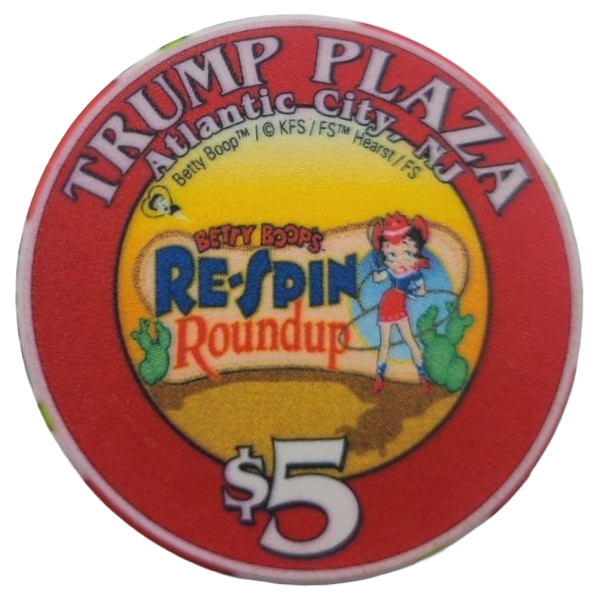 Trump Plaza Casino Atlantic City New Jersey Betty Boop $5 Chip