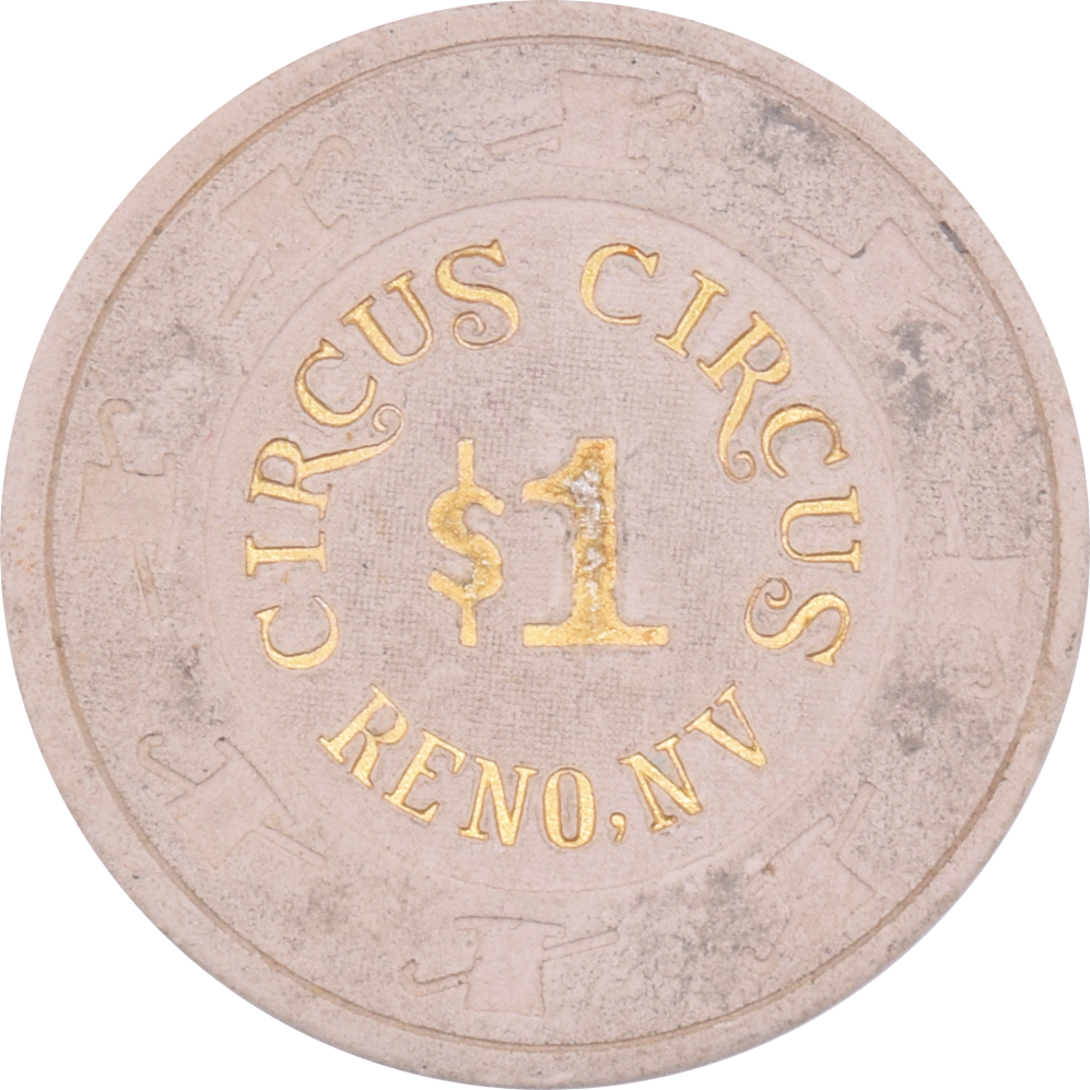 Circus Circus Casino Reno Nevada $1 Chip 1989