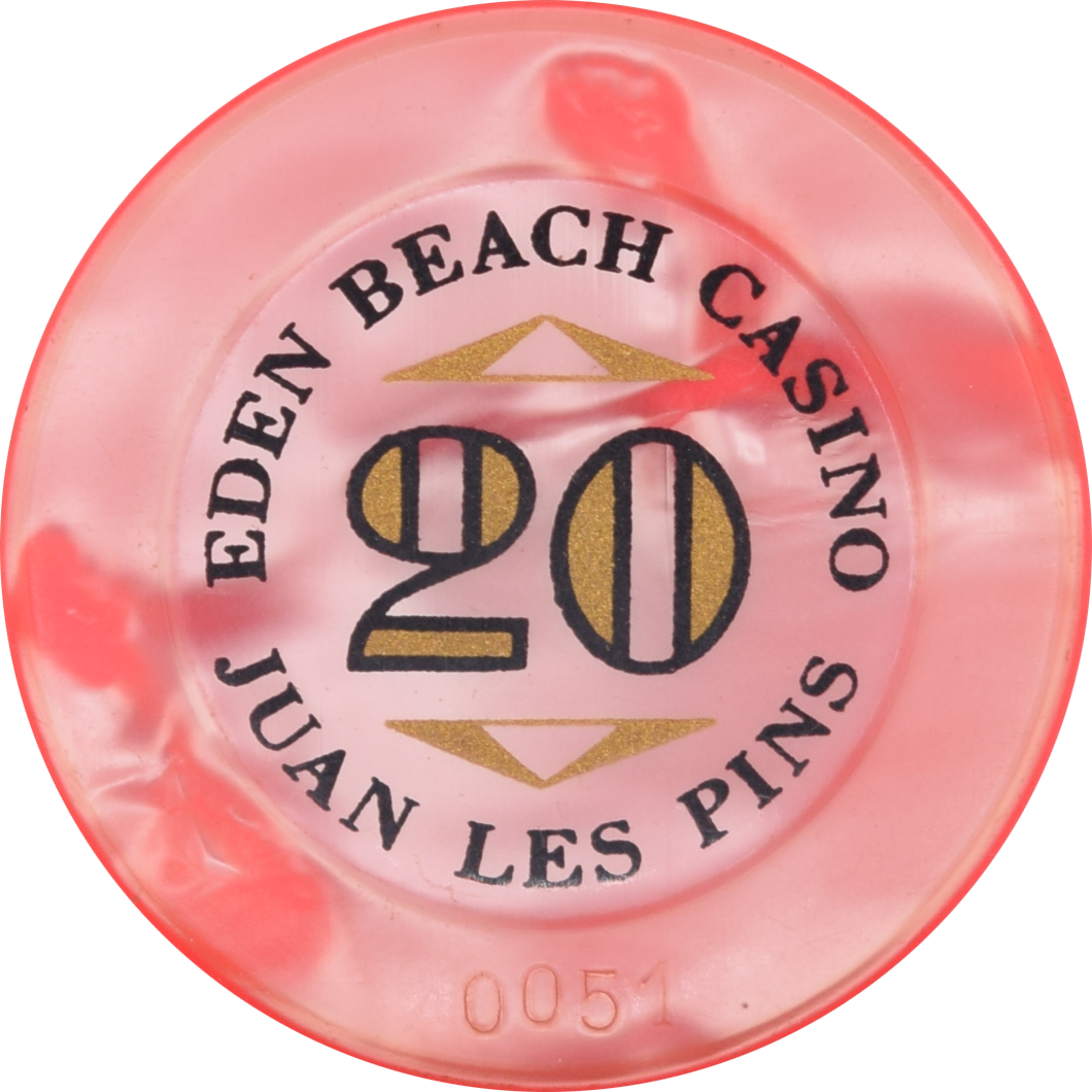 Eden Beach Casino Juan-les-Pins France 20FRF 42mm Jeton