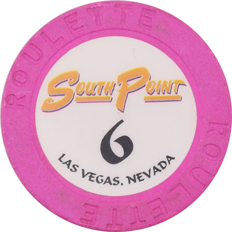 South Point Casino Las Vegas Nevada Purple Roulette 6 Chip 2006