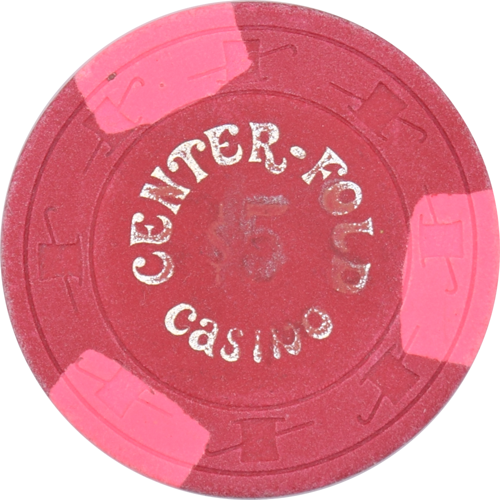 Center-Fold Casino Las Vegas Nevada $5 Chip 1975 (Better Condition)
