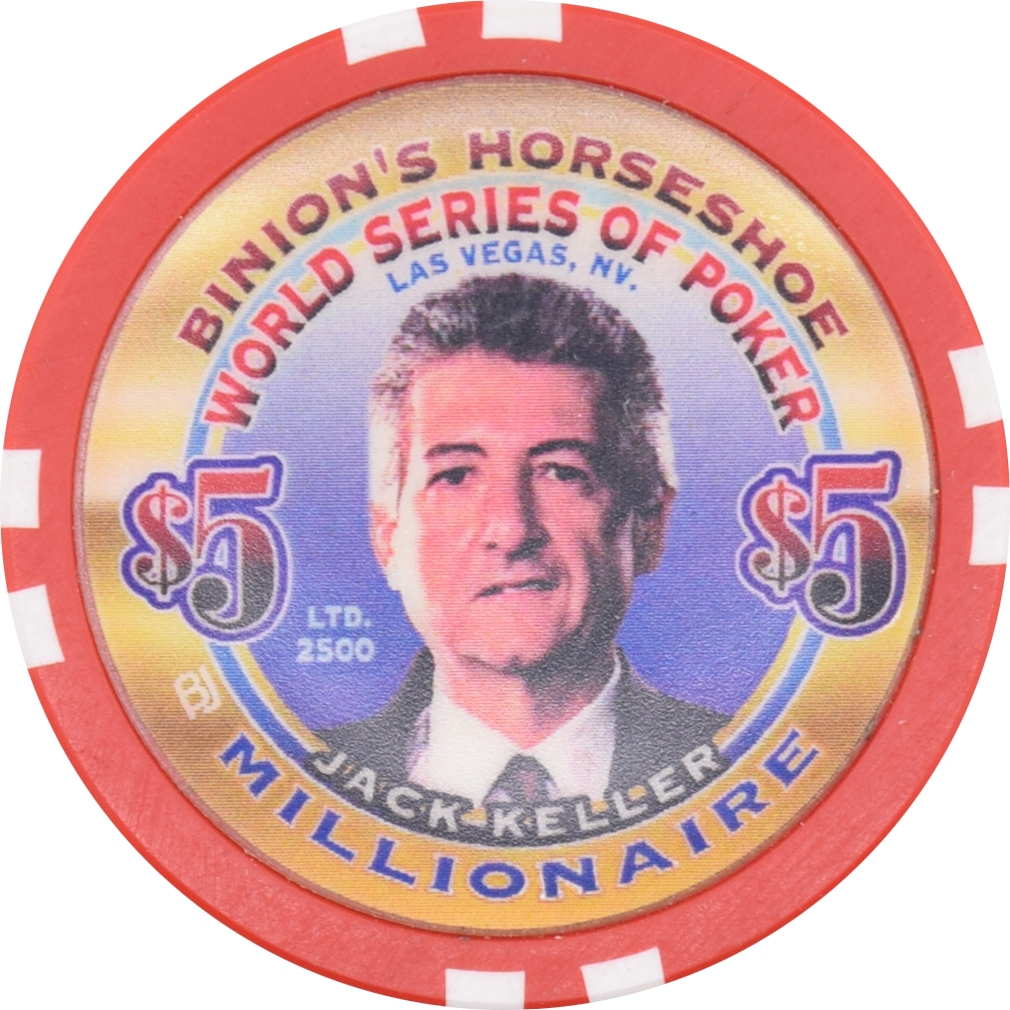 Horseshoe Club Casino Las Vegas Nevada $5 WSOP Jack Keller Millionaire Chip 2002