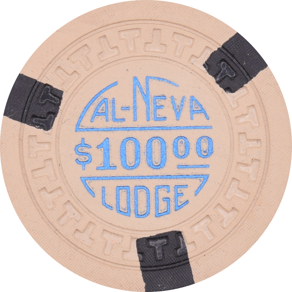 Cal-Neva Lodge Casino Lake Tahoe Nevada $100 Chip 1955