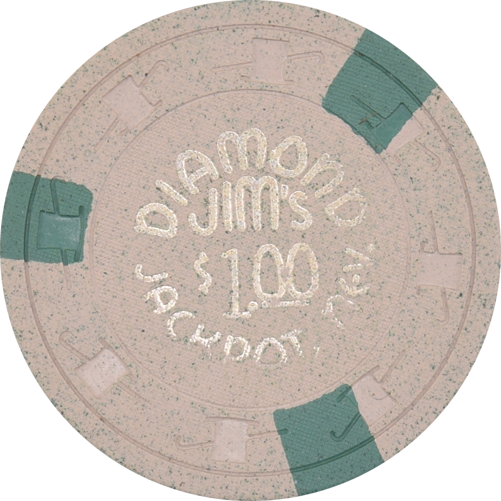Diamond Jim's Casino Jackpot Nevada $1 Chip 1960