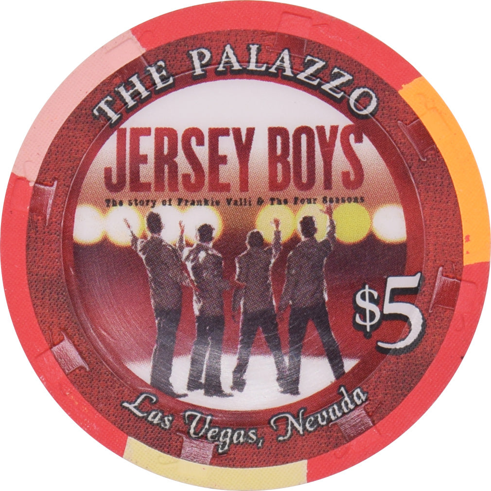 Palazzo Casino Las Vegas Nevada $5 Jersey Boys Chip 2008