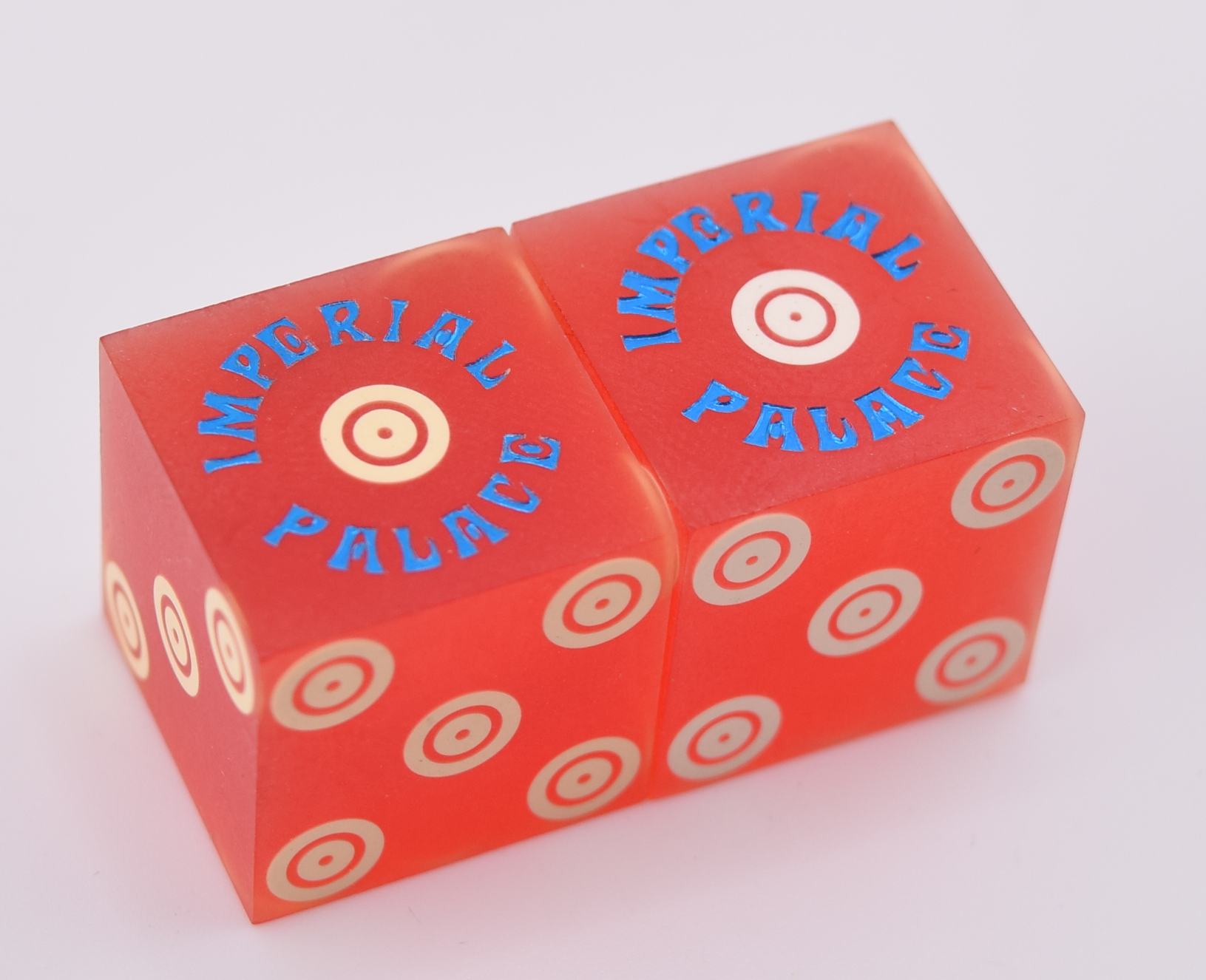 Imperial Palace Used Casino Pair of Bullseye Style Dice