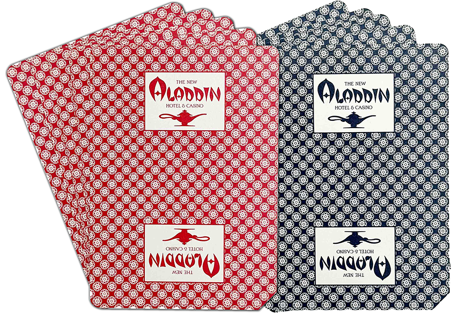 Aladdin Casino Las Vegas Nevada Used Blue or Red Decks GEMACO