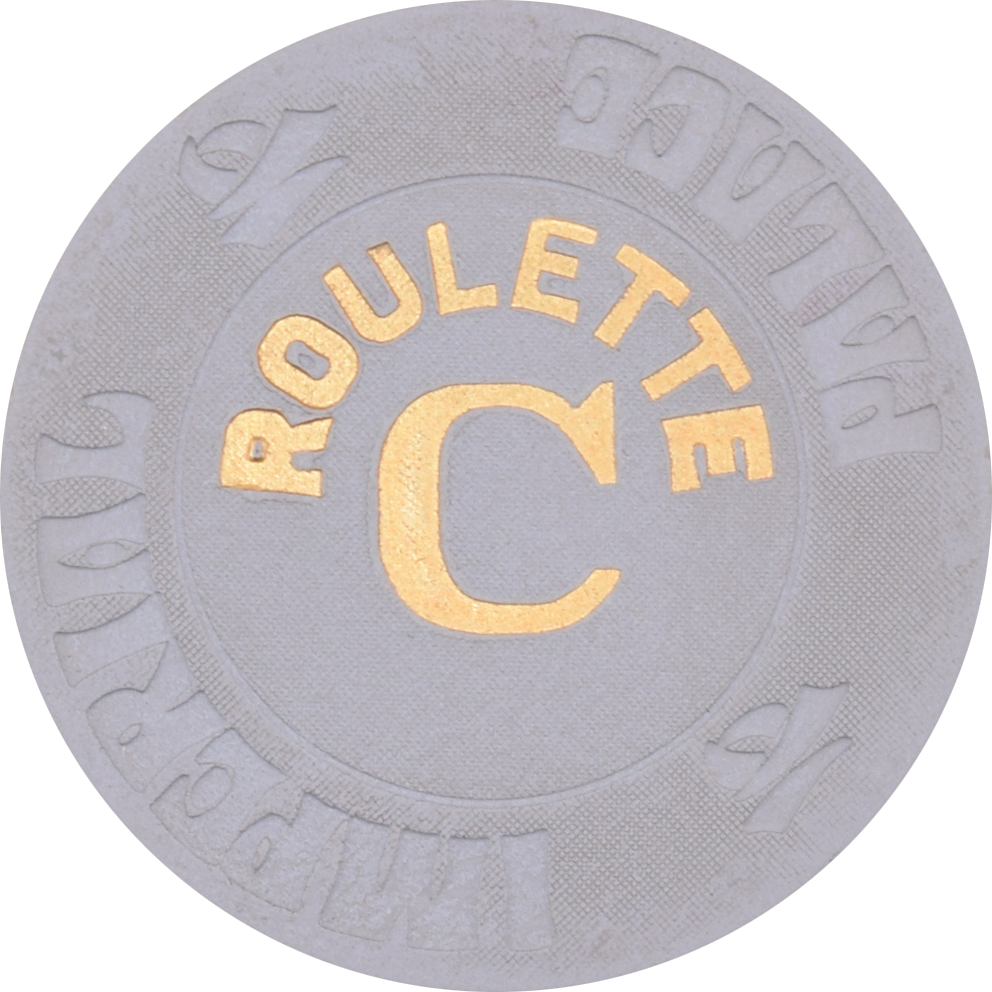 Imperial Palace Casino Las Vegas Nevada Roulette C Grey Chip 1980s