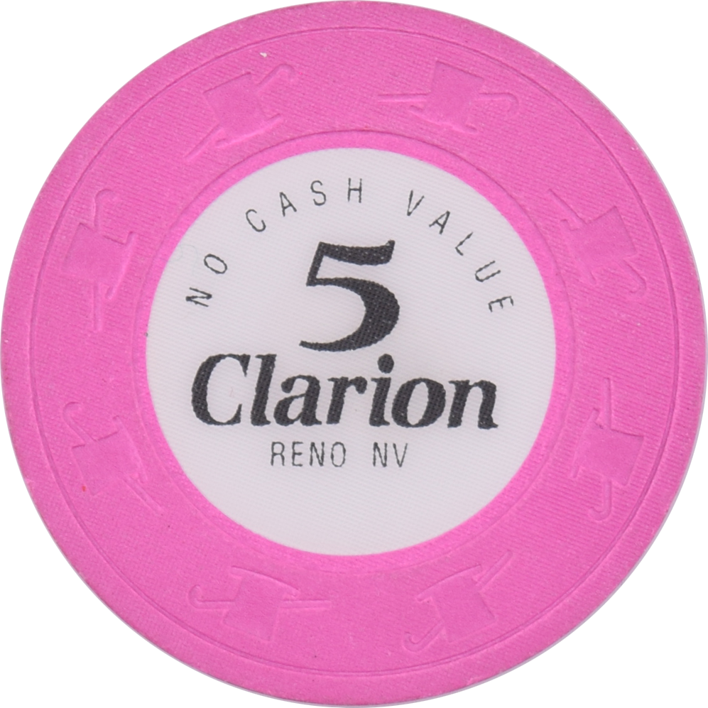 Clarion Hotel Casino Reno Nevada 5 NCV Chip 1990s