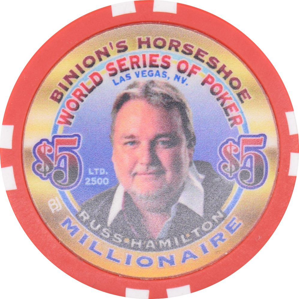 Horseshoe Club Casino Las Vegas Nevada $5 WSOP Russ Hamilton Millionaire Chip 2002