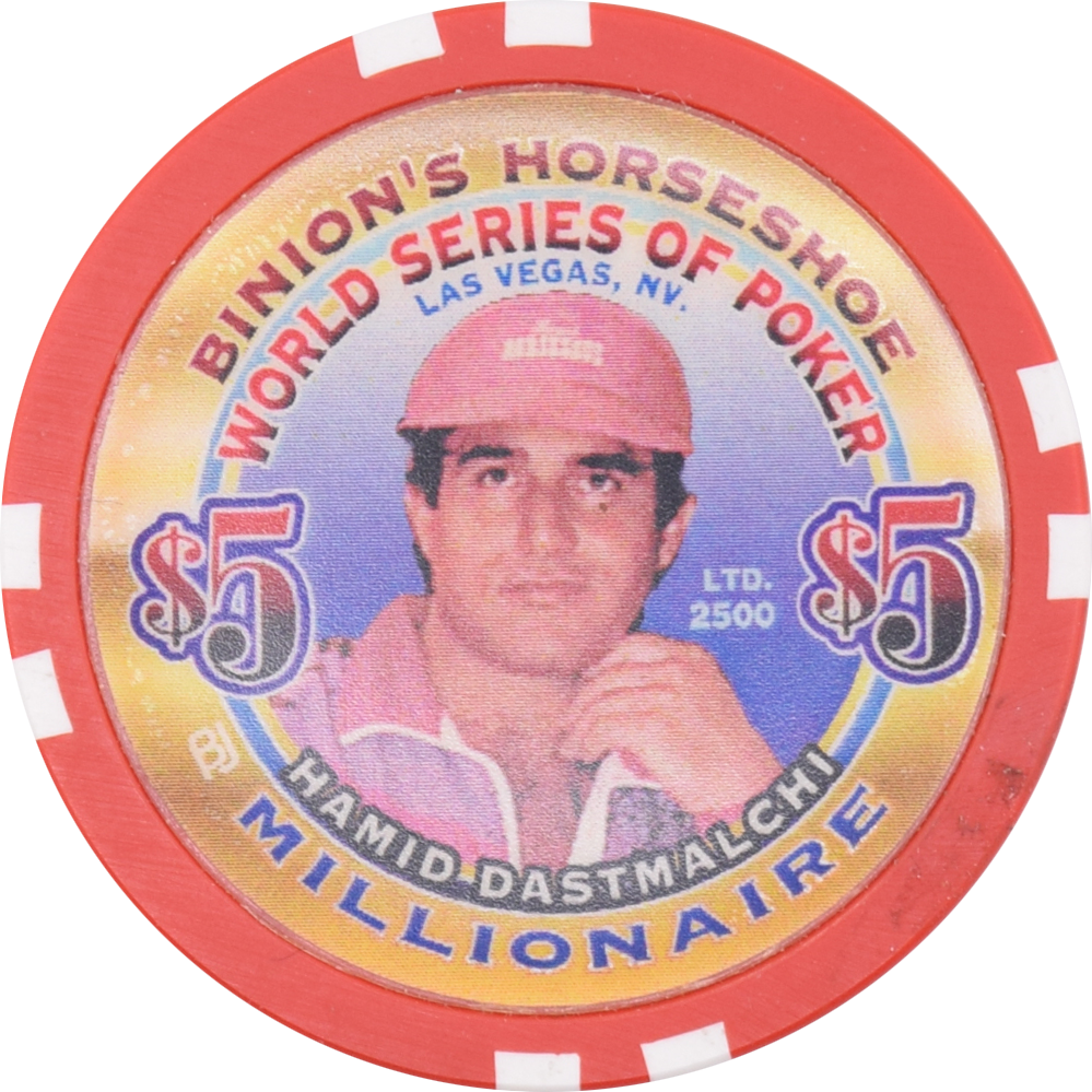 Horseshoe Club Casino Las Vegas Nevada $5 WSOP Hamid Dastmalchi Millionaire Chip 2002