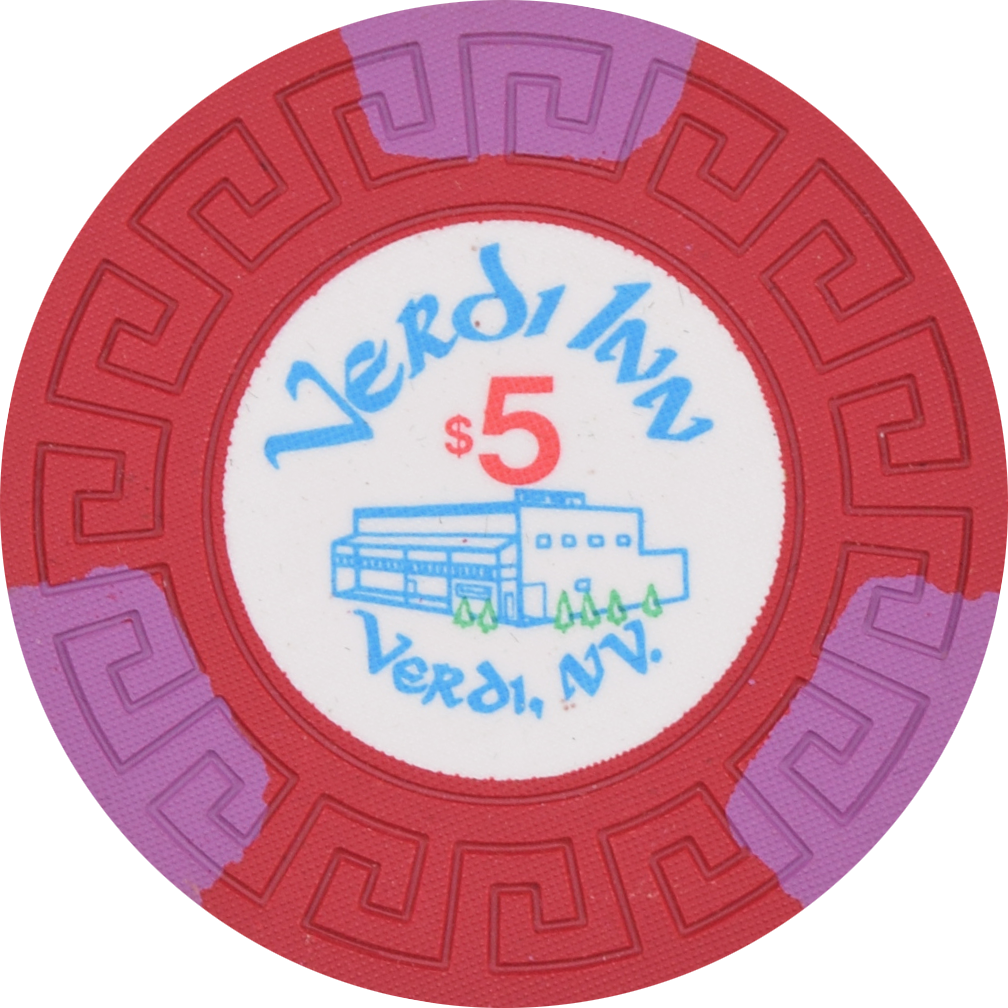 Verdi Inn Casino Verdi Nevada $5 Chip 1970s