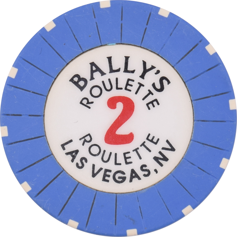 Bally's Casino Las Vegas Nevada Roulette 2 Blue Chip 1997