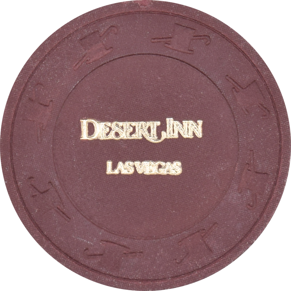 Desert Inn Casino Las Vegas Nevada Hot Stamp Roulette Brown Chip 1980