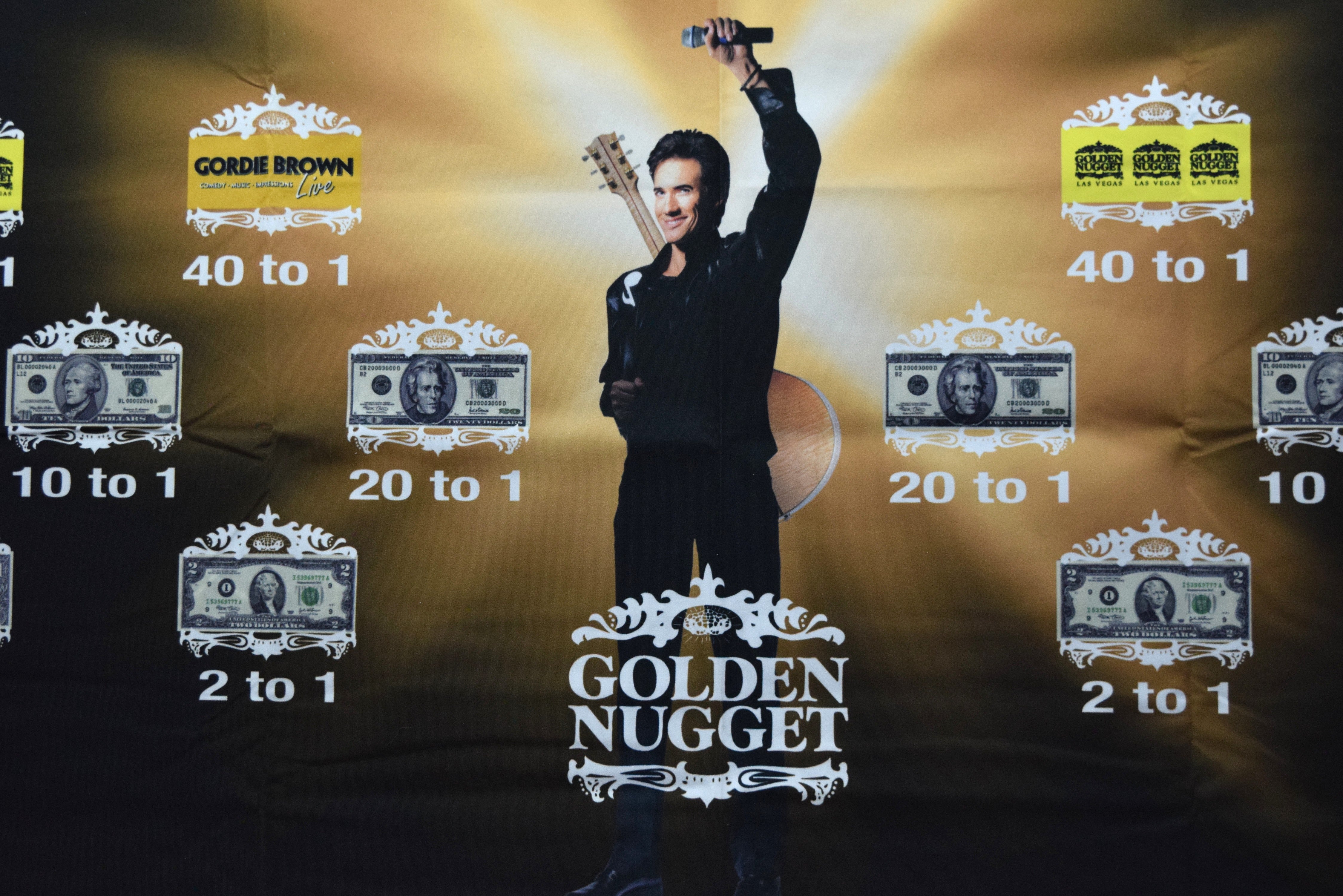 Golden Nugget Casino Las Vegas Nevada Prize Wheel Gordie Brown Layout