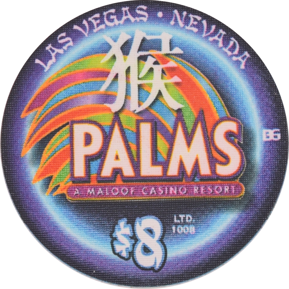 Palms Casino Las Vegas Nevada $8 Year of the Monkey Chip 2004