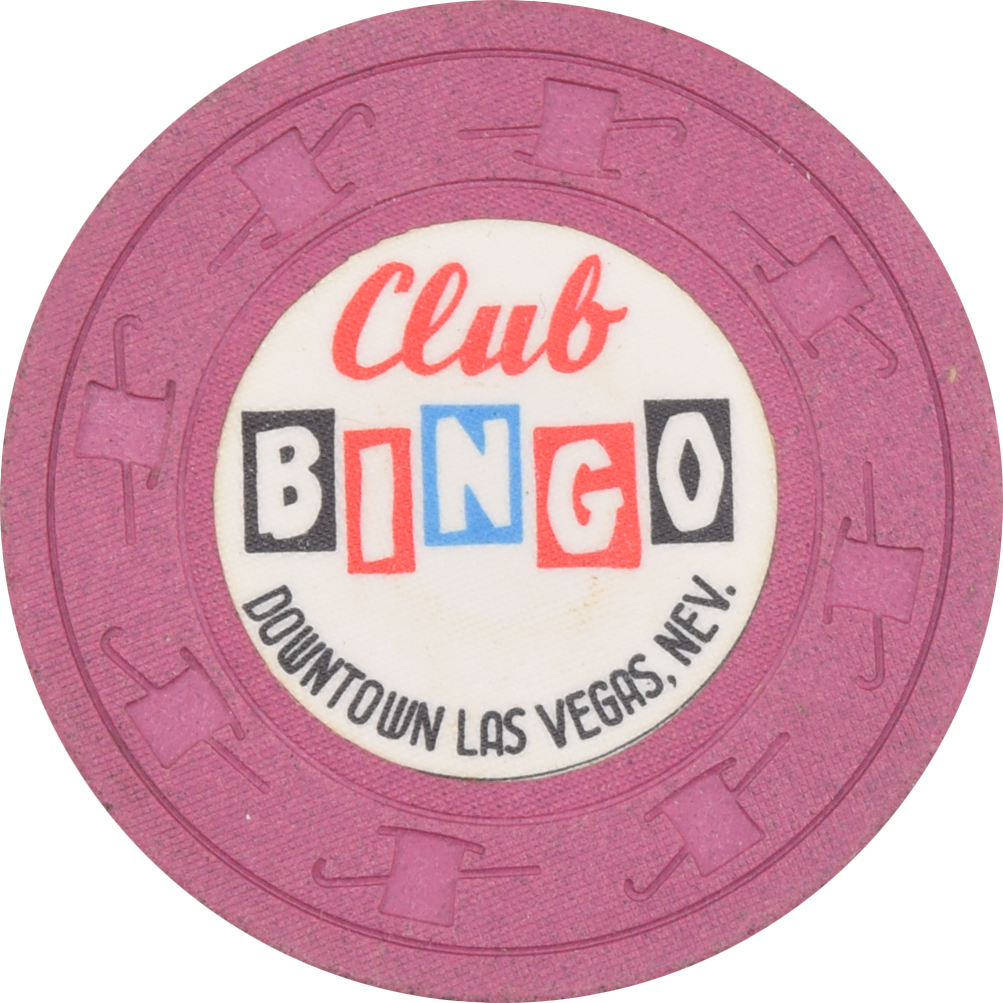 Club Bingo Casino Las Vegas Nevada Purple Chip 1964