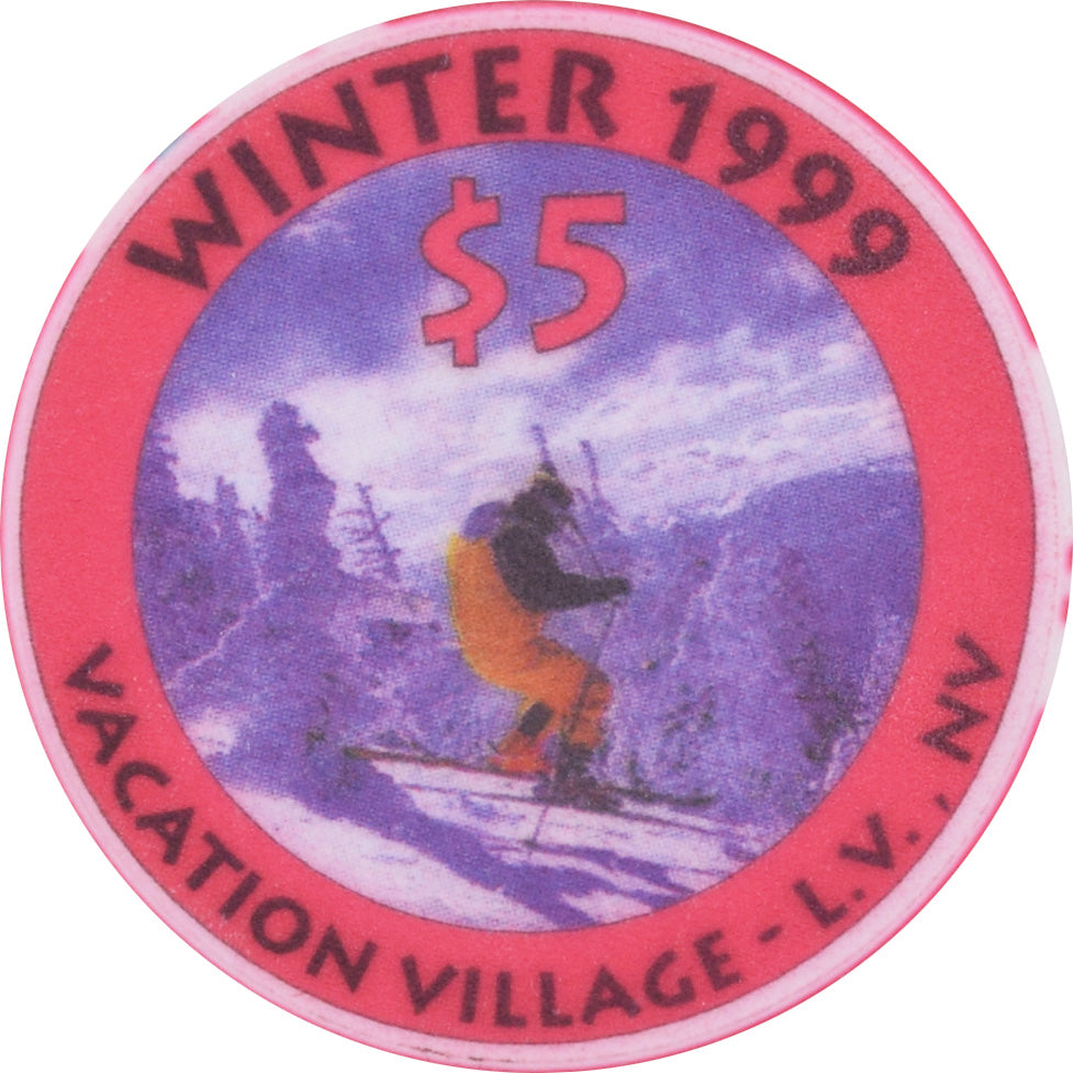 Vacation Village Casino Las Vegas Nevada $5 Winter Chip 1999