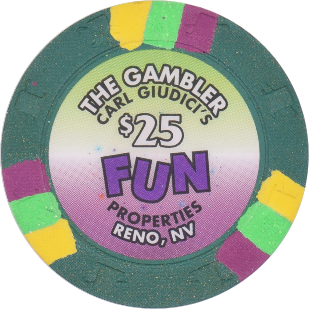 Carl Giudici's The Gambler Casino Reno Nevada $25 Chip 1995