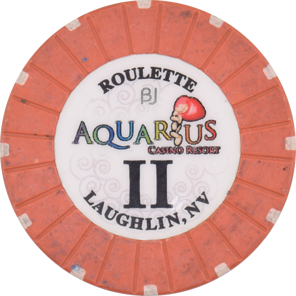 Aquarius Casino Laughlin Nevada Roulette II Orange Chip 2009