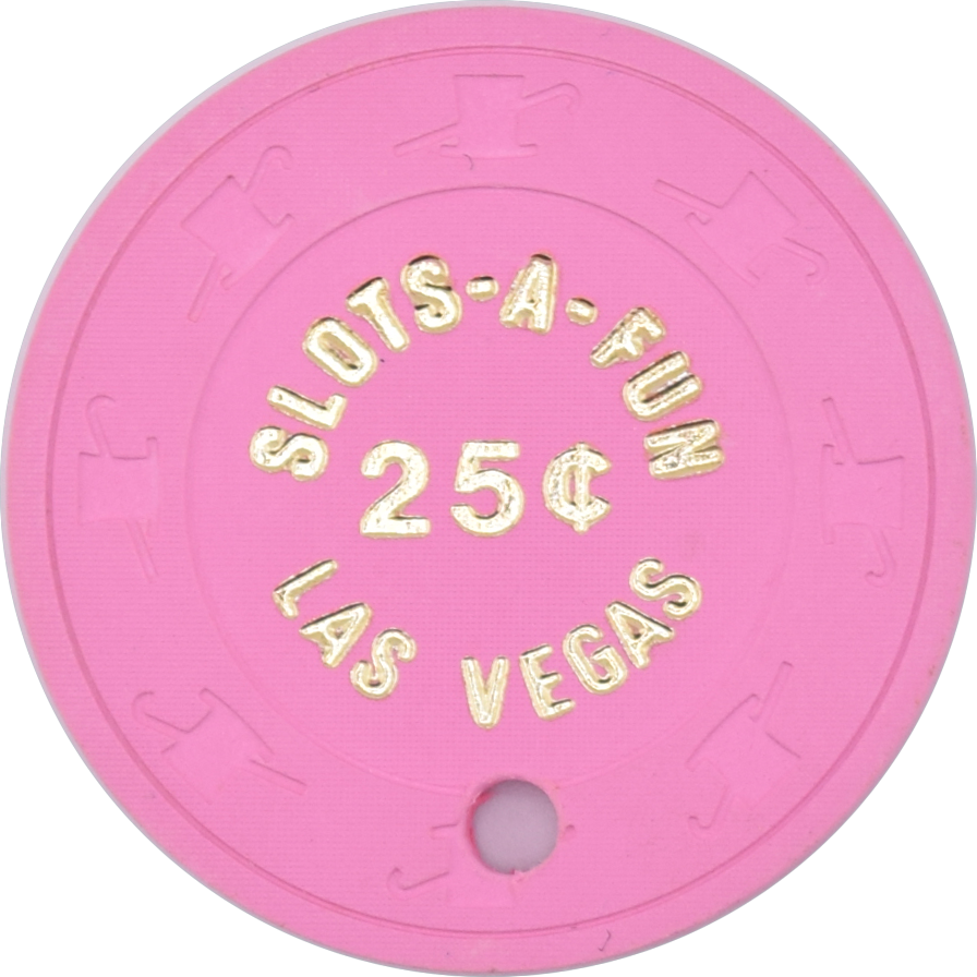 Slots A Fun Casino Las Vegas Nevada 25 Cent Chip 1980s Cancelled
