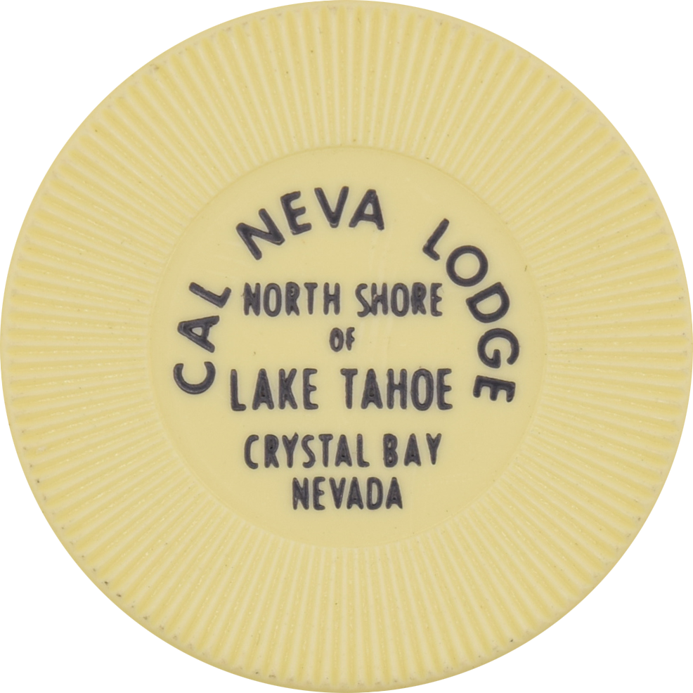 Cal-Neva Lodge Casino Lake Tahoe Nevada Good Luck Lt Yellow Chip