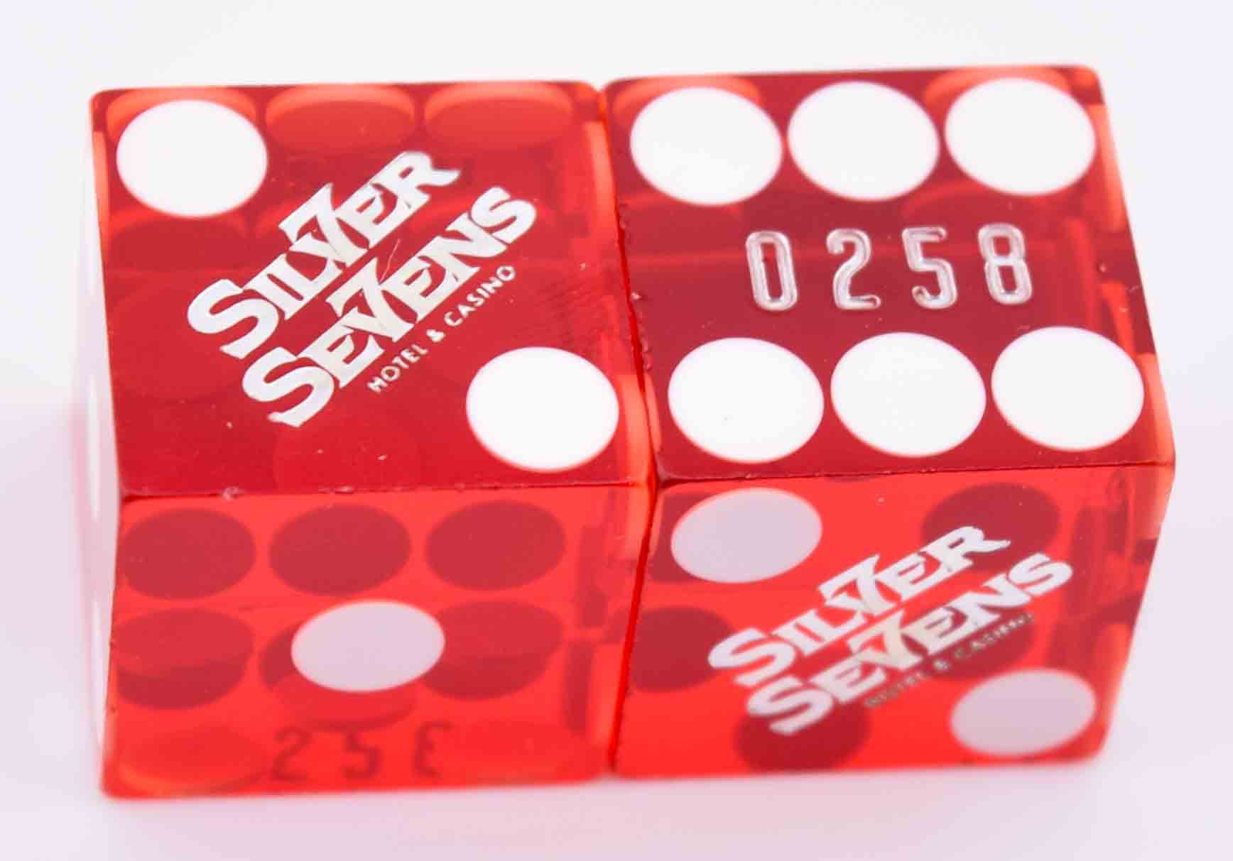 Silver Sevens Hotel & Casino Las Vegas Nevada Pair of Used Dice