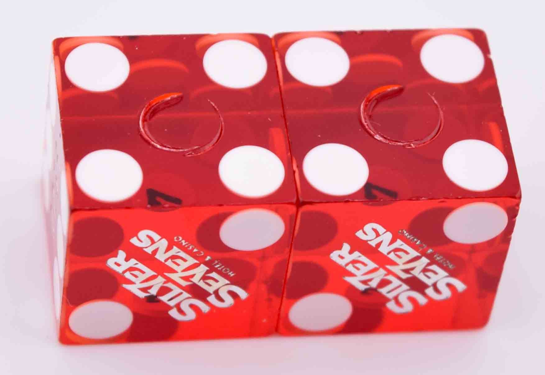 Silver Sevens Hotel & Casino Las Vegas Nevada Pair of Used Dice