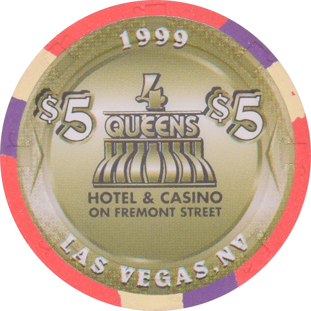 Four Queens Casino Las Vegas Nevada $5 1957 Chevy Chip 1999
