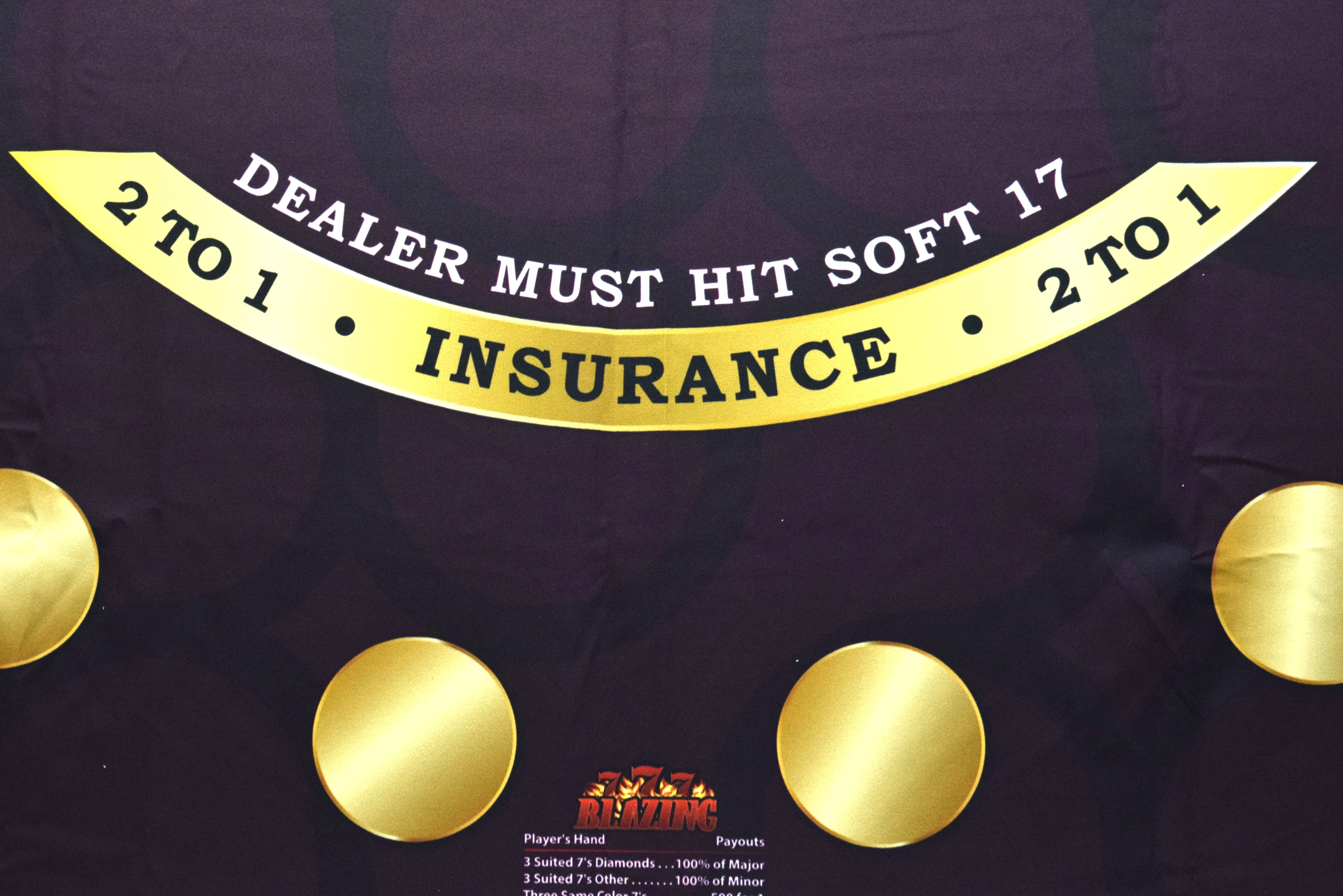 Golden Nugget Casino Las Vegas Nevada New Blazing 7's Blackjack Layout