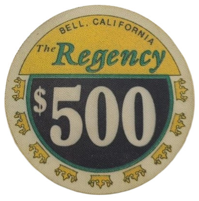 The Regency Casino Bell California $500 Chip 44mm ChipCo.