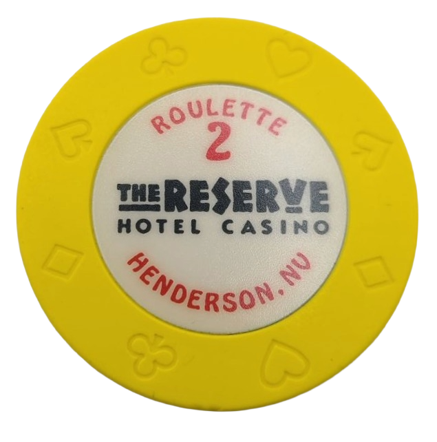 The Reserve Casino Henderson Nevada Roulette Yellow Chip 1998