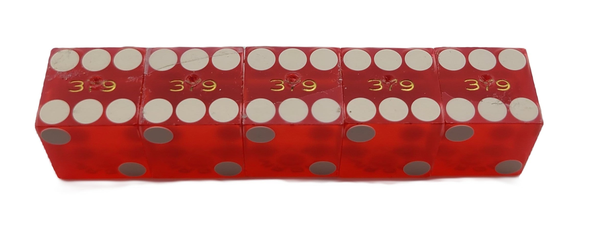 Virgin River Casino Mesquite Nevada Stick of Used Dice 1990's