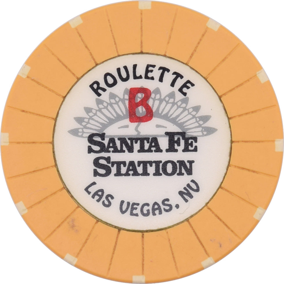 Santa Fe Station Casino Las Vegas Nevada Peach Roulette B Chip 2000