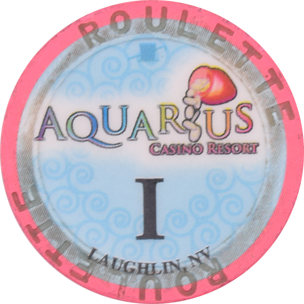 Aquarius Casino Laughlin Nevada Roulette I Hot Pink Chip 2006