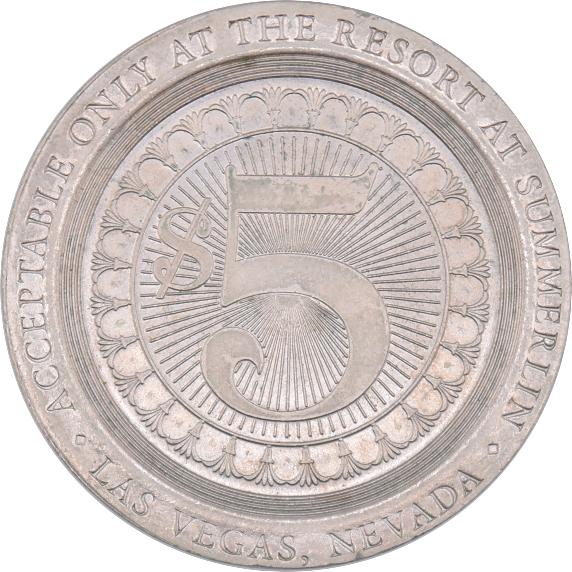 The Resort at Summerlin Casino Las Vegas Nevada $5 Token 1999