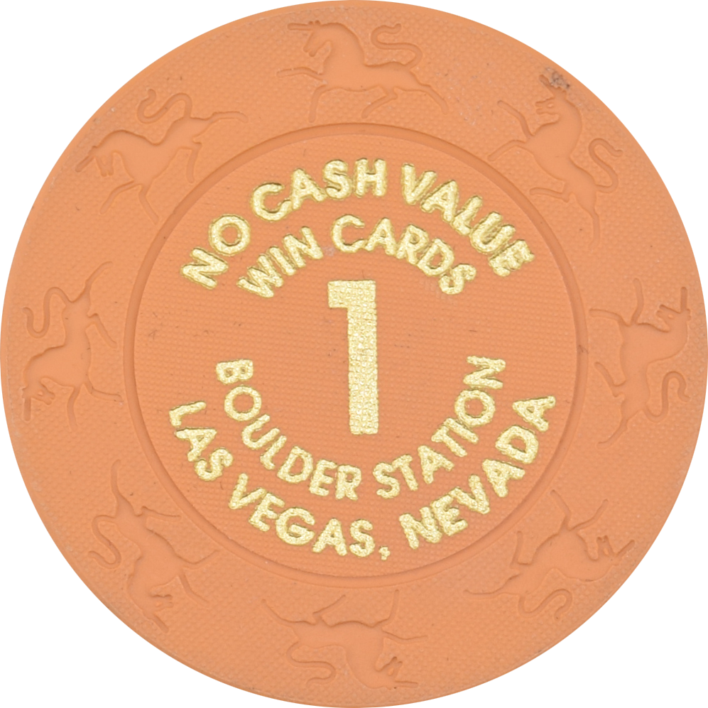 Boulder Station Casino Las Vegas Nevada 1 Win Cards Chip 1996