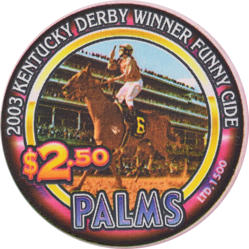 Palms Casino Las Vegas Nevada $2.50 Kentucky Derby Winner Funny Cide Chip 2004