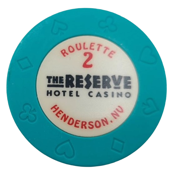 The Reserve Casino Henderson Nevada Roulette Turquoise Chip 1998