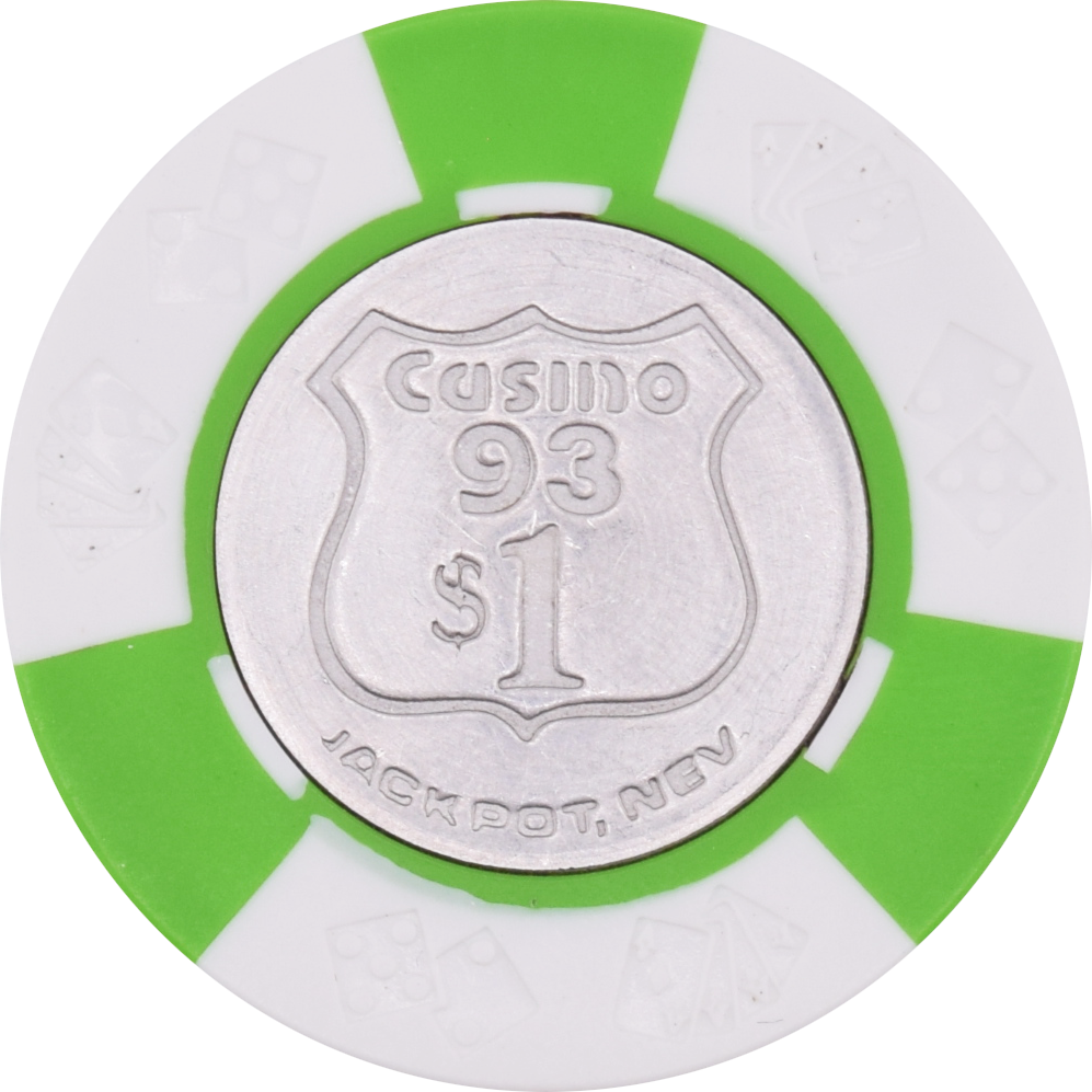Casino 93 Jackpot Nevada $1 Error NEV. / NEV Chip 1970s