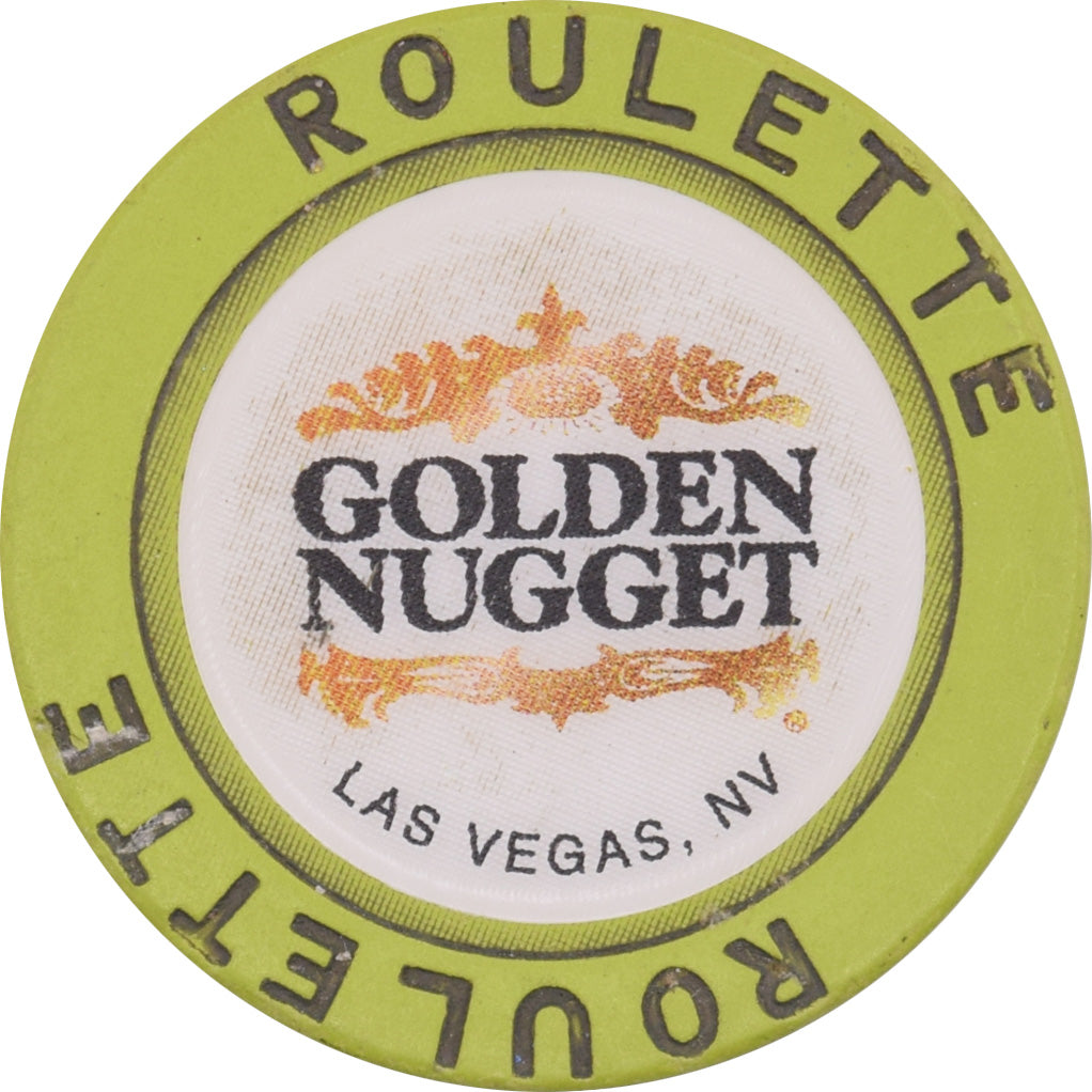 Golden Nugget Casino Las Vegas Nevada Green (Black Letters) Roulette Chip