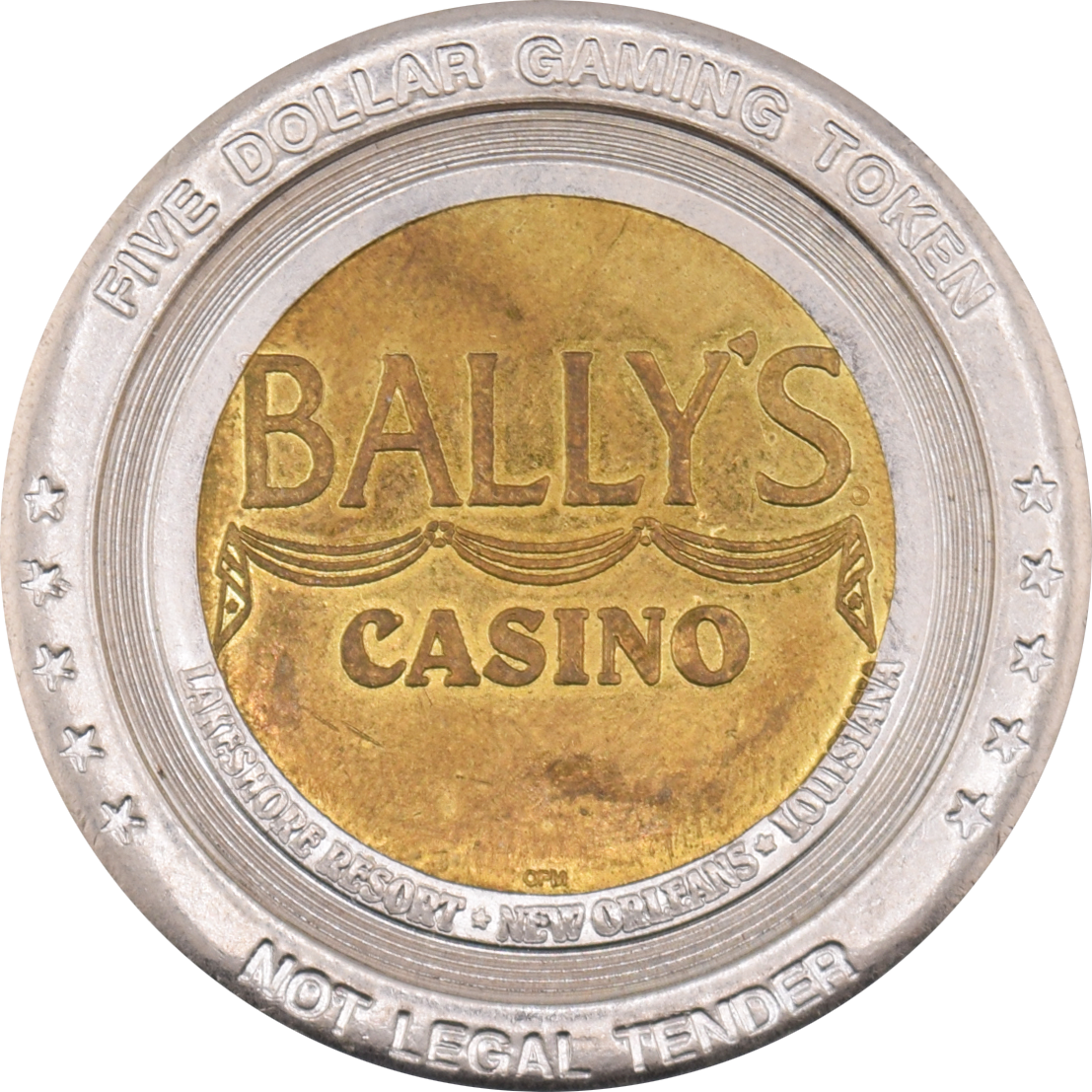 Bally's Casino New Orleans Louisiana $5 Token