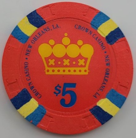 Crown Casino New Orleans Louisiana $5 Chip