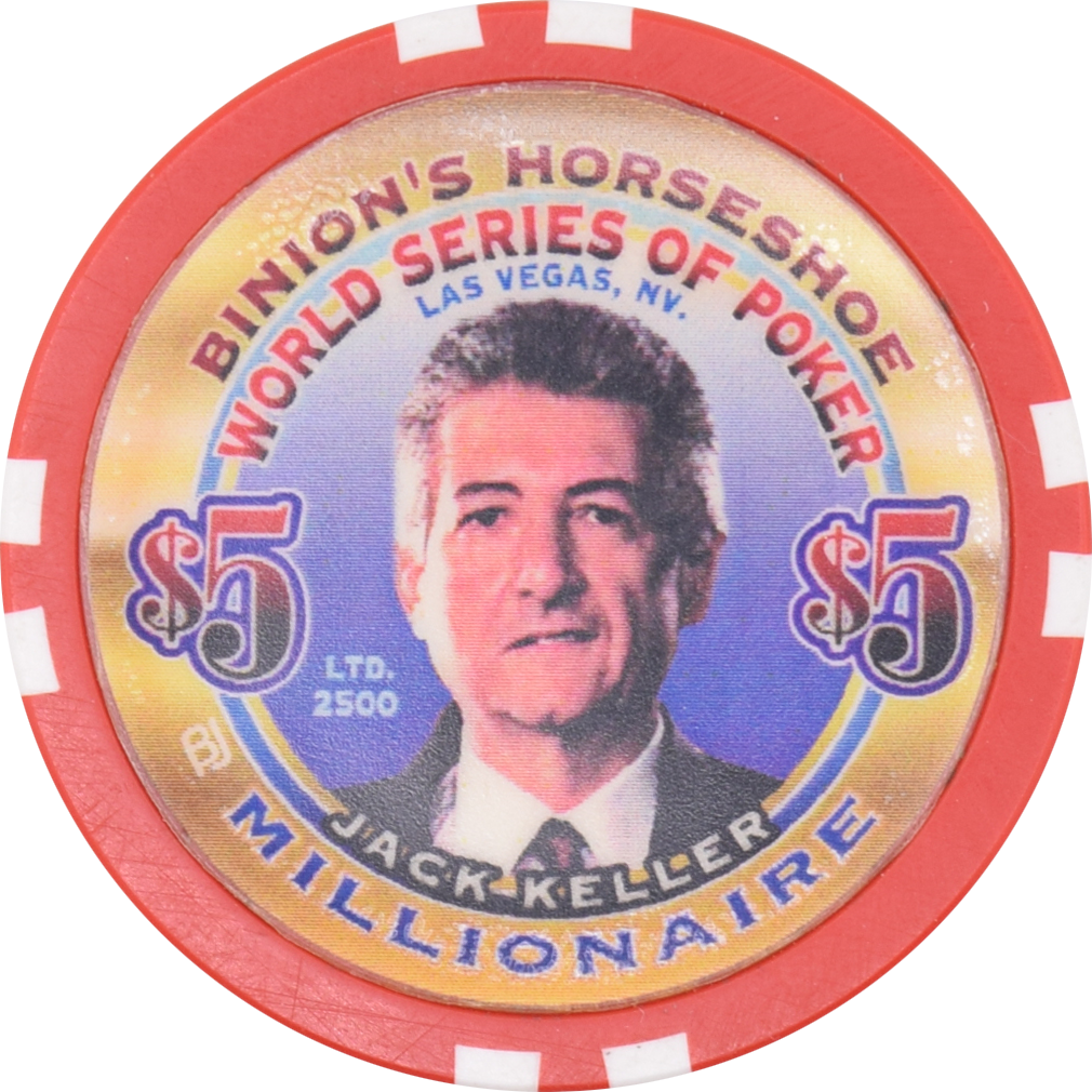 Horseshoe Club Casino Las Vegas Nevada $5 WSOP Jack Keller Millionaire Chip 2002