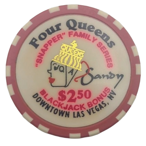 Four Queens Casino Las Vegas Nevada $2.50 Chip Snapper Sandy 1996
