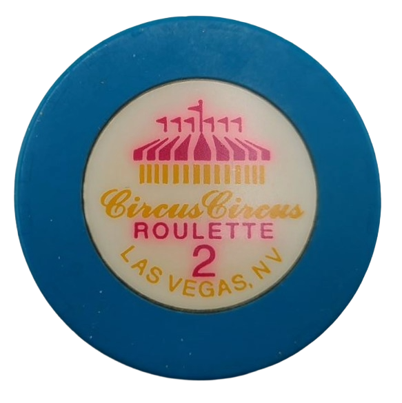 Circus Circus Casino Las Vegas Nevada Roulette Blue Chip 1990's