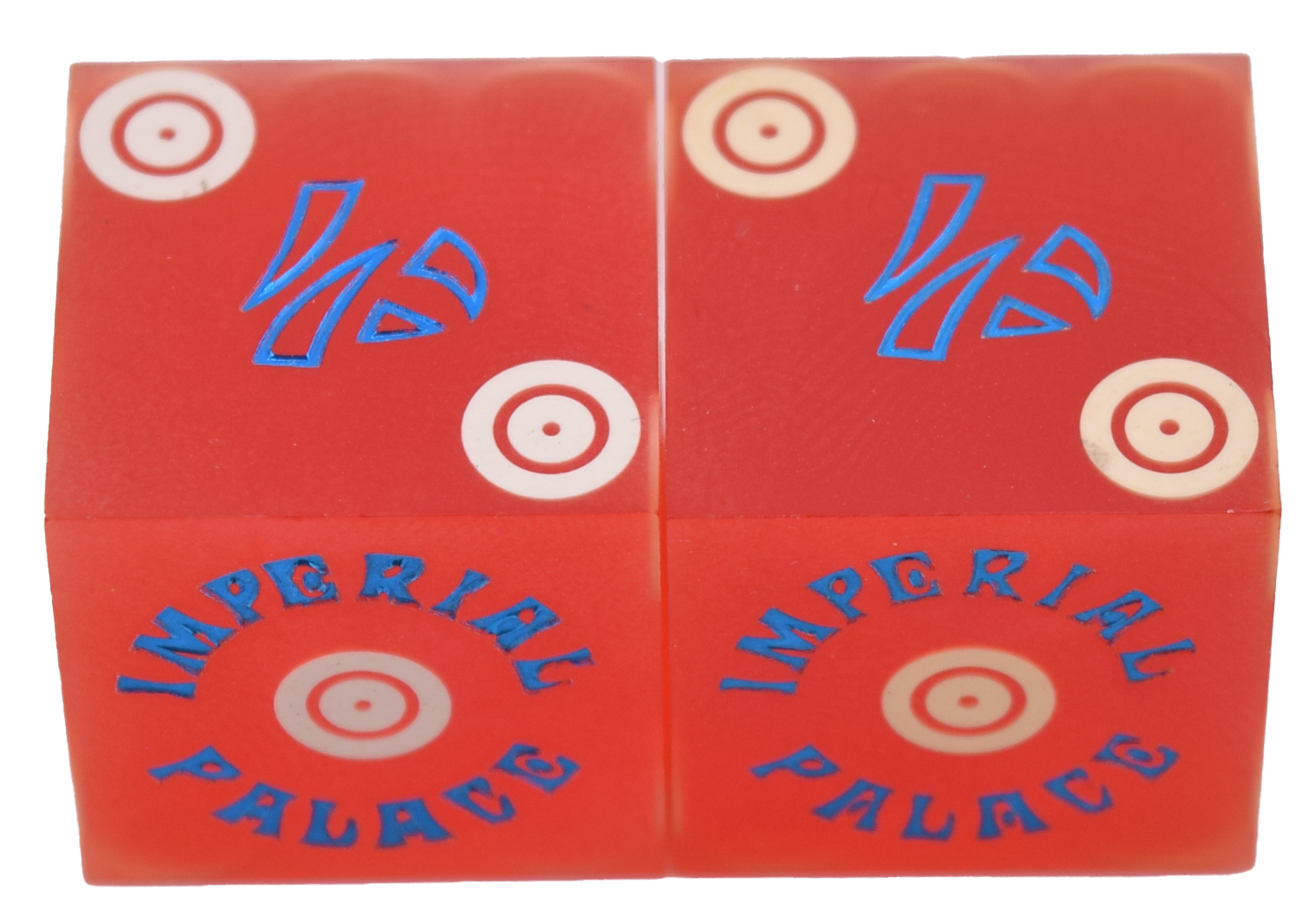 Imperial Palace Used Casino Pair of Bullseye Style Dice