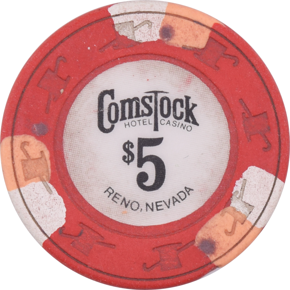 Comstock Casino Reno Nevada $5 Chip 1980s